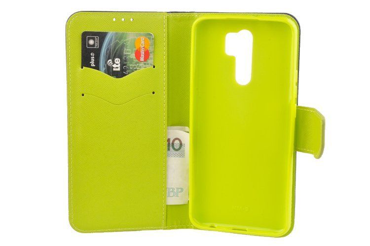 Etui portfel Fancy Case do Xiaomi Redmi 9 niebieski zdjęcie 3