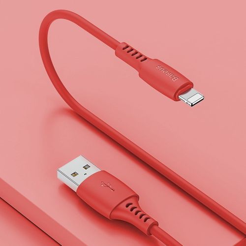 Kabel Lightning USB Baseus Colourful 1.2m 2.4A (czerwony) na Arena.pl