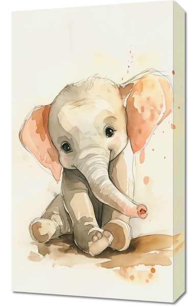 Obraz 40x70cm Siwy Słonik zdjęcie 1