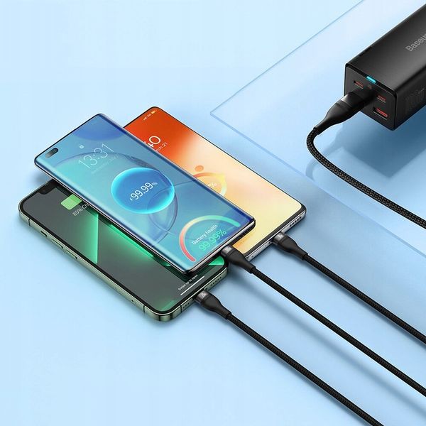 Kabel USB-USB Typ C - Micro USB-USB Typ-C-Lightning BASEUS 3w1 100W 1.2 m zdjęcie 10