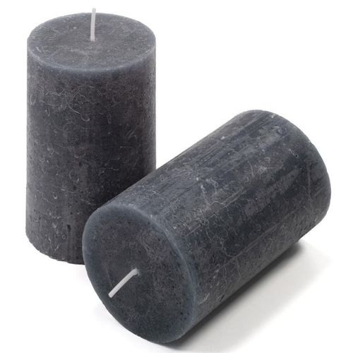 Zestaw świec rustykalnych, 11,5 cm, Ø 6,8 cm, antracyt, 6szt na Arena.pl