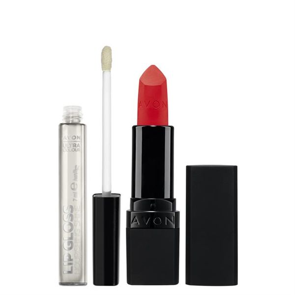 Avon Zestaw Szminka Ruby Kiss + Błyszczyk Clear zdjęcie 1