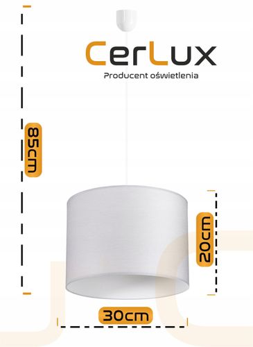 Lampa wisząca ABAŻUR SZARA 30 cm na Arena.pl