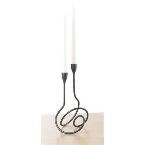 Świecznik czarny LOOP BLACK+BLUM na Arena.pl