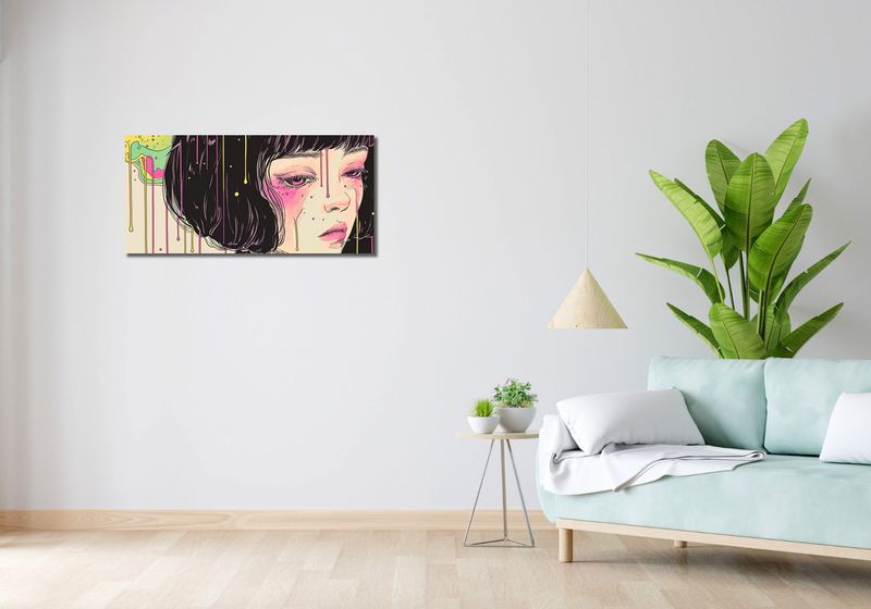 Obraz 90x40cm Strugi Kolorów zdjęcie 2