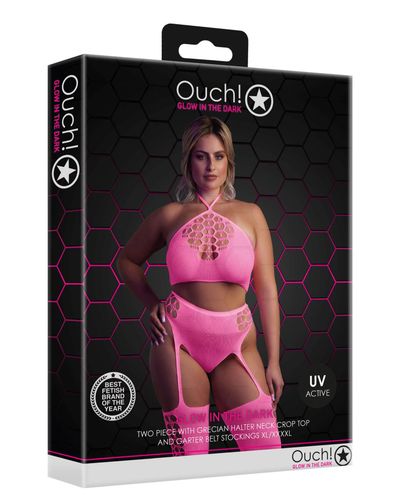 two piece with crop top and stockings  xl/xxxxl na Arena.pl