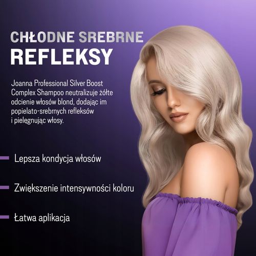Joanna Silver Boost Complex szampon do włosów nadający kolor srebrny 500 ml na Arena.pl