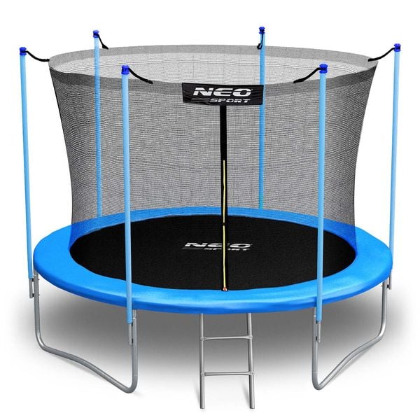 Trampolina ogrodowa 8ft/252cm z siatką wewnętrzną i drabinką Neo-Sport zdjęcie 1