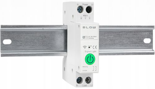 PRZEKAŹNIK WiFi Z POMIAREM PRĄDU MOCY NA SZYNĘ DIN TUYA SMART WIFI na Arena.pl