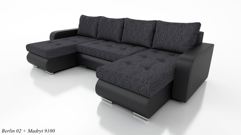 Narożnik Davos U na sprężynach, rozkładany zdjęcie 3