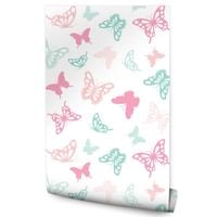 Tapeta Do Pokoju Dziewczynki Kolorowe MOTYLE Dekor