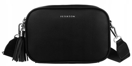 Torebka listonoszka damska PETERSON czarna lekka pojemna na ramię crossbody na Arena.pl