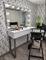 Toaletka AMI 120 SILVER nogi chrom. Do makijażu, makeupu, wizażu