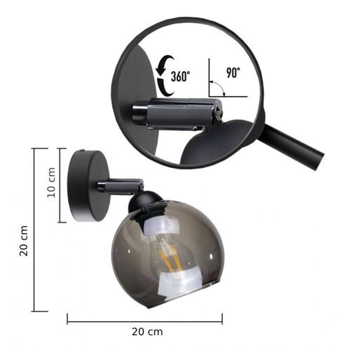 Kinkiet 1xE27 YUNO BLACK na Arena.pl