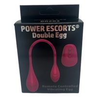 power escorts   double egg   remote controlled vibrator   pink