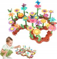 ZESTAW KLOCKI OGRÓD KWIATKI OGRÓD KREATYWNY UKŁADANKA 144 ELEMENTÓW