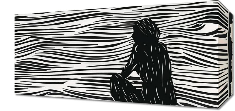 Obraz 40x20cm Złożone Fluidalne Linie zdjęcie 1