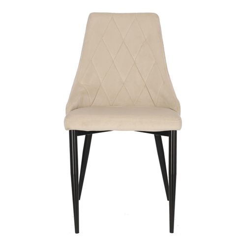 Krzesło Loretta velvet beżowe czarne na Arena.pl