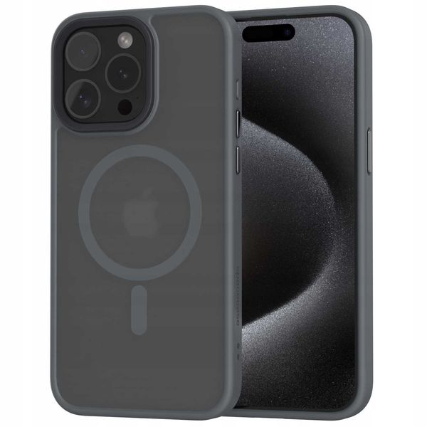Spacecase Hybrid Mag Iphone 15 Pro Max Grey zdjęcie 3