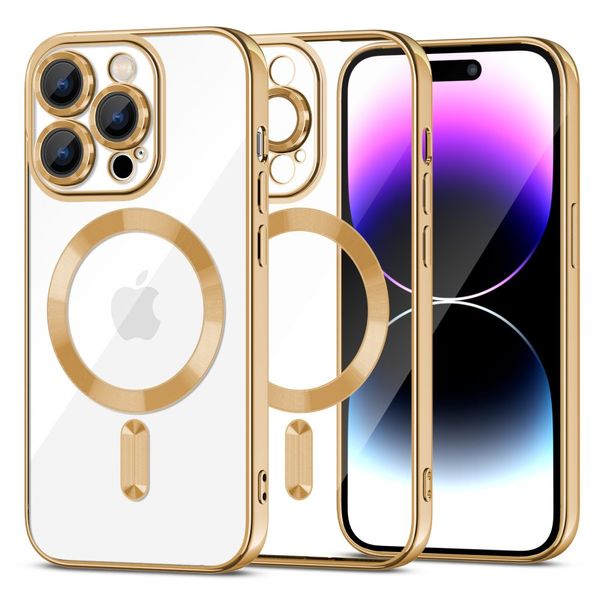 TECH-PROTECT MAGSHINE MAGSAFE IPHONE 15 PRO GOLD zdjęcie 1