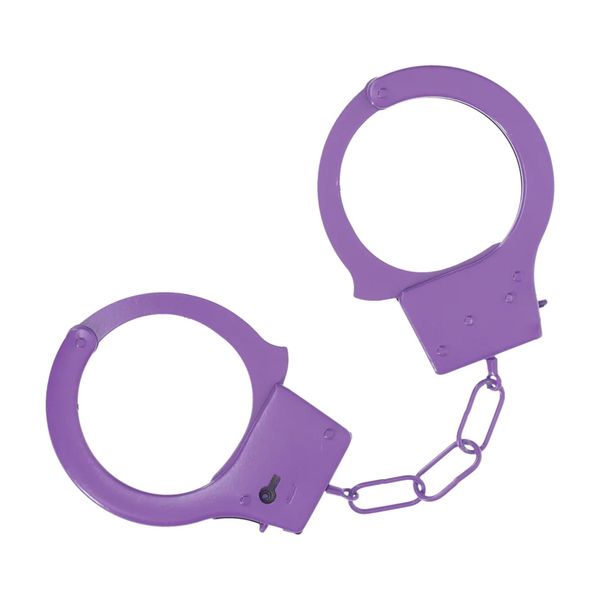 Classic Metal Handcuffs - Purple zdjęcie 1