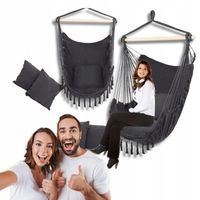 FOTEL DUŻY WISZĄCY KRZESŁO BRAZYLIJSKIE HAMAK OGRODOWY BOHO TARAS BALKON