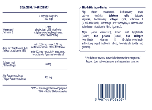 Colvita 60 kapsułek Kolagen + Algi + Witamina E na Arena.pl
