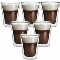 2 x SZKLANKI TERMICZNE 240ML DO KAWY LATTE ZESTAW 6SZT