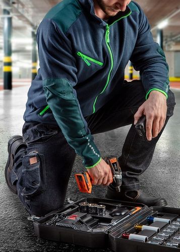 NEO Spodnie Robocze Męskie Jeans z Paskiem - Seria DENIM Stretch MOCNE na Arena.pl