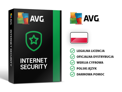 AVG Internet Security • Antywirus • 1 urządzenie • 2 lata • PC na Arena.pl