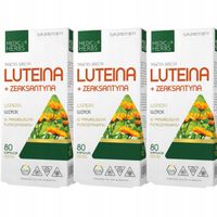 Luteina + zeaksantyna | Suplement diety Medica Herbs 3x80 kapsułek 100 mg