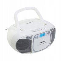 BOOMBOX STEREO FM MD44176 CD-MP3 USB KASETA AUX BIAŁY