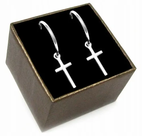 KOLCZYKI SREBRNE KOŁA KRZYŻYKI WISZĄCE ZE SREBRA PRÓBY 925 na Arena.pl