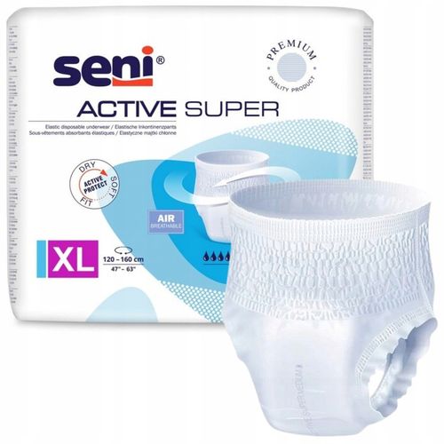 SENI ACTIVE SUPER XL MAJTKI CHŁONNE WCIĄGANE DLA DOROSŁYCH 10szt na Arena.pl