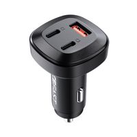 ładowarka samochodowa 66w 2x usb-c usb power delivery qc 4.0 czarny