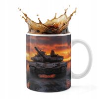KUBEK CERAMICZNY 330ML DRUK - CZOŁG WOJSKO ARMIA