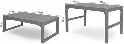 Regulowany STÓŁ STOLIK OGRODOWY LYON KETER gr. na Arena.pl