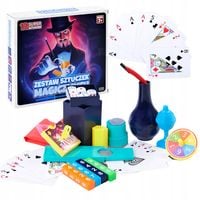 ZESTAW MAŁY MAGIK SZTUCZEK MAGICZNYCH MAGICZNE REKWIZYTY 12 ELEMENTÓW DUŻY