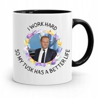 Kubek Czarny Donald Tusk Po Platforma Prezent Z Nadrukiem Ze Zdjęciem