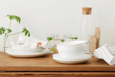 12 szt IKEA ZESTAW TALERZY OFTAST obiadowe głębokie białe 20 cm na Arena.pl