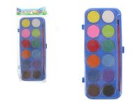 farby wodne na palecie z pędzelkiem 12 kol.  | FAC-16123