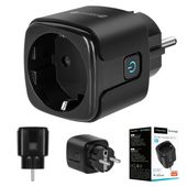 Gniazdko WiFi Kruger&Matz Connect P4 Czarny Tuya Smart Home Watomierz 16A
