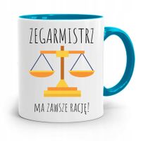 Kubek Błękitny Dla Zegarmistrza Ma Zawsze Rację Z Nadrukiem Ze Zdjęciem