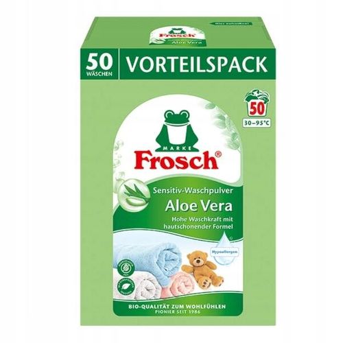 PROSZEK DO PRANIA FROSCH ALOE VERA SENSITIVE – 50 PRAŃ, DETERGENT Z NIEMIEC na Arena.pl