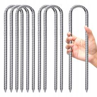 6 SZT 8MM KOTWY DO TRAMPOLINY WBIJANE ŚLEDZIE SZPILKI DO NAMIOTU 30CM