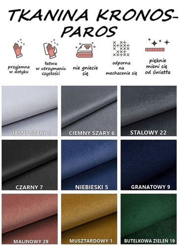 Rozkładany narożnik Focus pikowany z pojemnikiem na Arena.pl