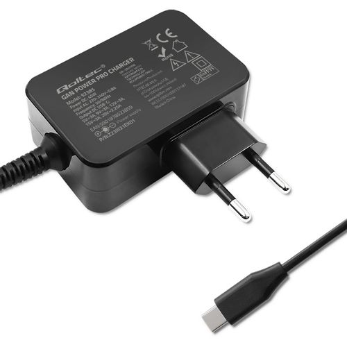 Qoltec Ładowarka GaN POWER PRO 1xUSB-C 45W 5-20V 2.25-3A Czarna na Arena.pl