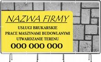 BANER REKLAMOWY 130x80 cm duży wybór USŁUGI BRUKARSKIE UTWARDZANIE TERENU