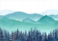 FOTOTAPETA widok niebo kgóry las we mgle 350x245