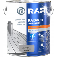 RAFIL RADACH FARBA NA DACH SZARY OKIENNY PÓŁMAT 7040 10L